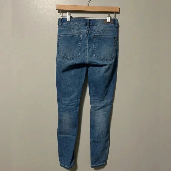 Garage Mid Rise Skinny Destroyed Jeans Medium Faded Wash - Picture 8 of 12